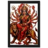 maa durga abstract red gold contemporary expressive art 11 black main