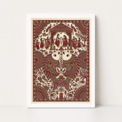 madhubani fish motifs marriage red black bihar traditional art 02 white main