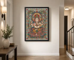 madhubani ganesha maithili intricate festival folk art 11 black 2