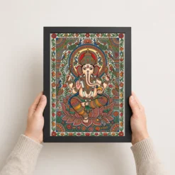 madhubani ganesha maithili intricate festival folk art 11 black 3