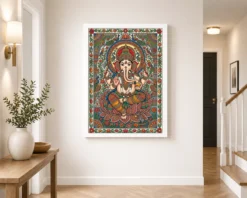 madhubani ganesha maithili intricate festival folk art 11 white 2