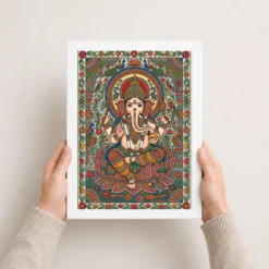 madhubani ganesha maithili intricate festival folk art 11 white 3