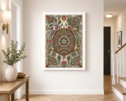 madhubani turtle motif auspicious vibrant intricate folk art 08 white 2