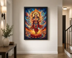 maha lakshmi fierce eighteen arms powerful goddess art 24 black 2