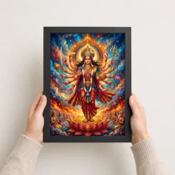 maha lakshmi fierce eighteen arms powerful goddess art 24 black 3