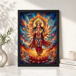 maha lakshmi fierce eighteen arms powerful goddess art 24 black 4