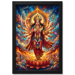 Maha Lakshmi Fierce Eighteen Arms Powerful Goddess Art Photo Frame