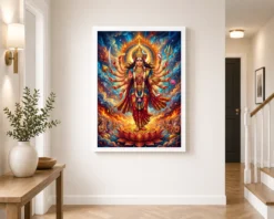 maha lakshmi fierce eighteen arms powerful goddess art 24 white 2