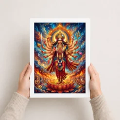 maha lakshmi fierce eighteen arms powerful goddess art 24 white 3