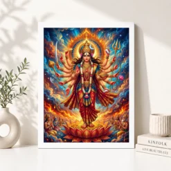 Alternative view of Maha Lakshmi Fierce Eighteen Arms Powerful Goddess Art Photo Frame