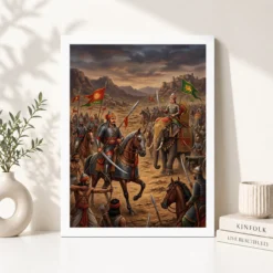 Alternative view of Maharana Pratap Akbar Standoff Rajput Defiance Art Photo Frame