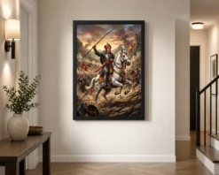 maharana pratap chetak horse haldighati battle warrior art 01 black 2