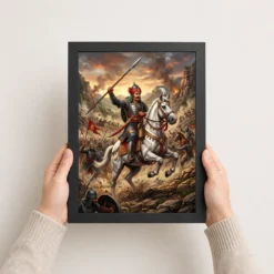 maharana pratap chetak horse haldighati battle warrior art 01 black 3