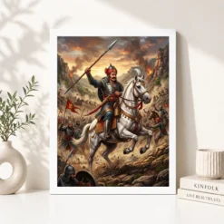 maharana pratap chetak horse haldighati battle warrior art 01 white 4