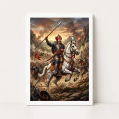 maharana pratap chetak horse haldighati battle warrior art 01 white main