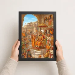 maharana pratap coronation mewar royal saffron gold art 08 black 3