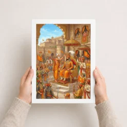 maharana pratap coronation mewar royal saffron gold art 08 white 3