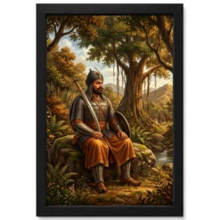 Maharana Pratap Forest Exile Determination Rajput Pride Art Photo Frame