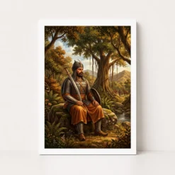 Maharana Pratap Forest Exile Determination Rajput Pride Art Photo Frame 13 maharana pratap forest exile determination rajput pride art 02 white main
