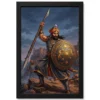Maharana Pratap Lifting Spear Shield Warrior Strength Art Photo Frame 16 maharana pratap lifting spear shield warrior strength art 05 black main