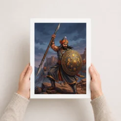Maharana Pratap Lifting Spear Shield Warrior Strength Art Photo Frame 12 maharana pratap lifting spear shield warrior strength art 05 white 3