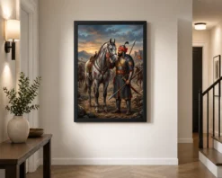maharana pratap loyal chetak horse bond historical art 04 black 2