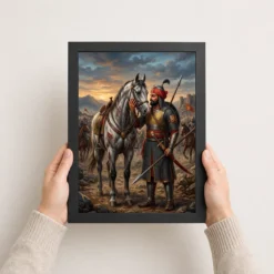 maharana pratap loyal chetak horse bond historical art 04 black 3