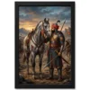 Maharana Pratap Loyal Chetak Horse Bond Historical Art Photo Frame 17 maharana pratap loyal chetak horse bond historical art 04 black main