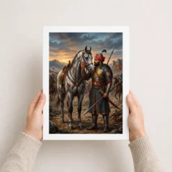 maharana pratap loyal chetak horse bond historical art 04 white 3
