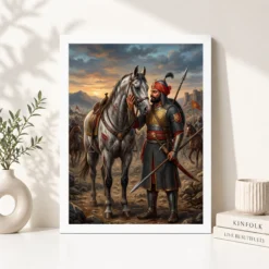 maharana pratap loyal chetak horse bond historical art 04 white 4
