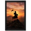 Maharana Pratap Silhouette Aravalli Saffron Sunset Pride Art Photo Frame 16 maharana pratap silhouette aravalli saffron sunset pride art 09 black main