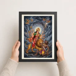 mahishasuramardini durga demon battle dramatic epic art 07 black 3