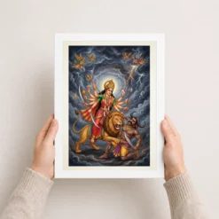mahishasuramardini durga demon battle dramatic epic art 07 white 3