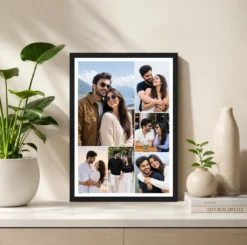 Alternative view of Mosaic 5 Photo Couple Collage Frame Poster Wall Art