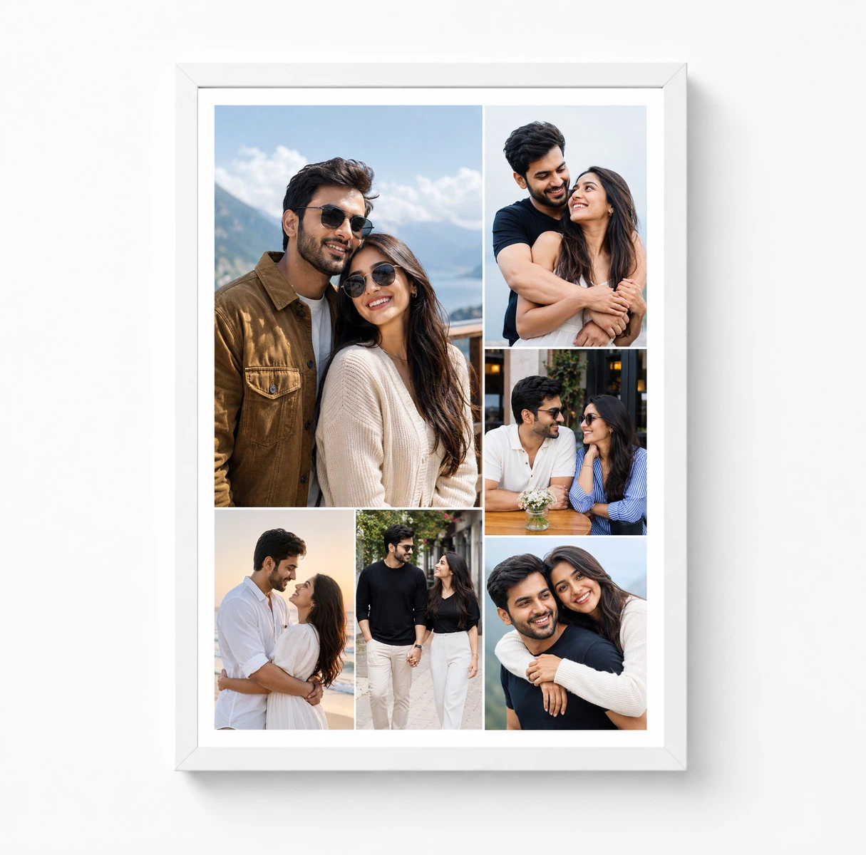 Mosaic 5 Photo Couple Collage Frame Poster Wall Art 3 Mosaic 5 Photo Couple Collage Frame Poster Wall Art - Image 3