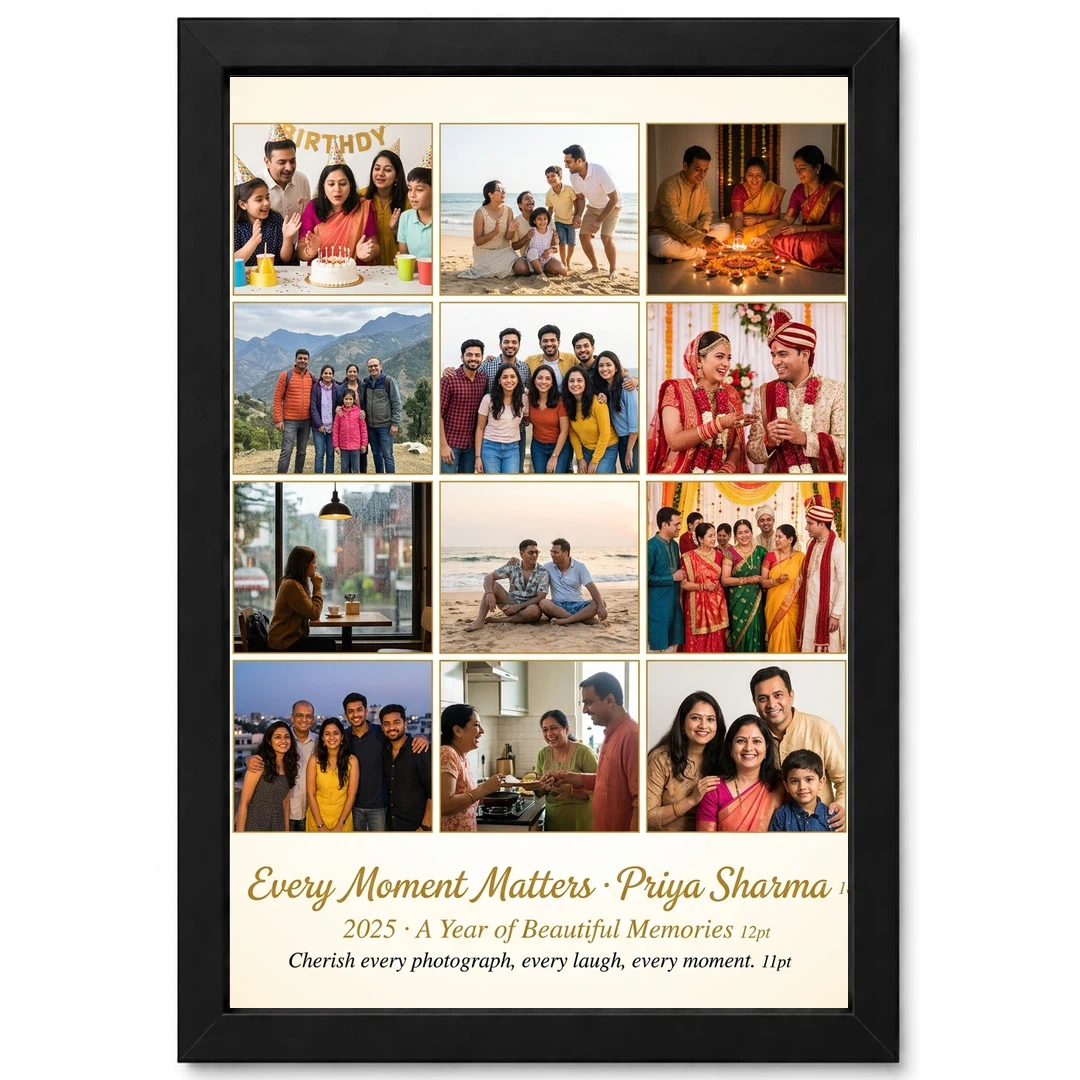 Multi Photo Collage Frame Warm Grid Family Memories Photo Frame 1 Multi Photo Collage Frame Warm Grid Family Memories Photo Frame