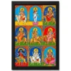 Navdurga Nine Forms Durga Vibrant Festival Devotional Art Photo Frame 16 navdurga nine forms durga vibrant festival devotional art 05 black main