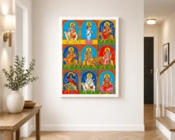 navdurga nine forms durga vibrant festival devotional art 05 white 2