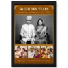 parents anniversary 50th golden rose heart milestone photo frame 02 black main