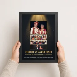 Parents Anniversary Collage Love Story Grid Memories Photo Frame 10 parents anniversary collage love story grid memories photo frame 02 black 3