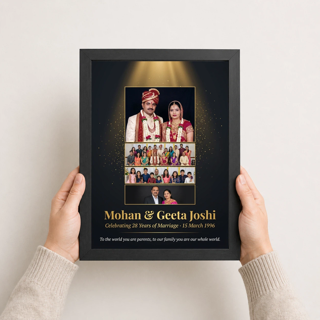 Parents Anniversary Collage Love Story Grid Memories Photo Frame 3 Parents Anniversary Collage Love Story Grid Memories Photo Frame - Image 3