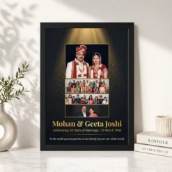 Parents Anniversary Collage Love Story Grid Memories Photo Frame 11 parents anniversary collage love story grid memories photo frame 02 black 4