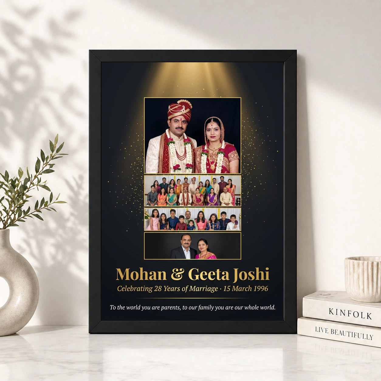 Parents Anniversary Collage Love Story Grid Memories Photo Frame 4 Parents Anniversary Collage Love Story Grid Memories Photo Frame - Image 4