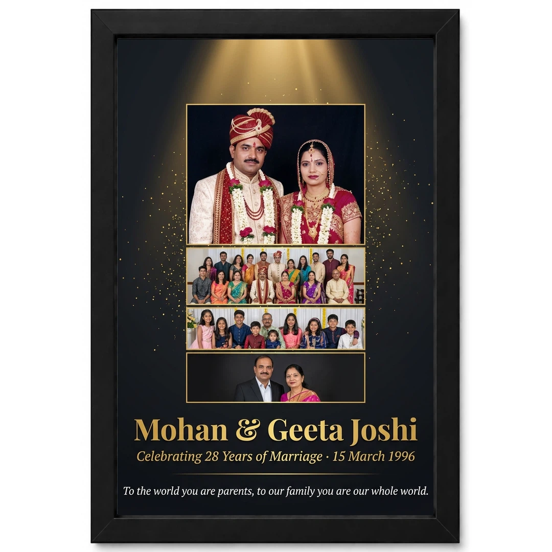 Parents Anniversary Collage Love Story Grid Memories Photo Frame 1 Parents Anniversary Collage Love Story Grid Memories Photo Frame