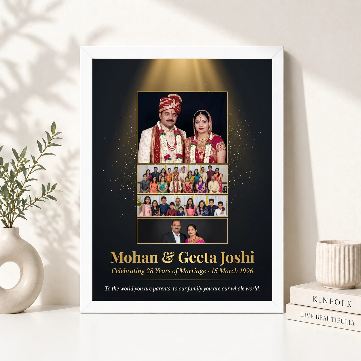 Parents Anniversary Collage Love Story Grid Memories Photo Frame 8 Parents Anniversary Collage Love Story Grid Memories Photo Frame - Image 8