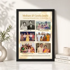Parents Anniversary Family Collage Memories Timeline Photo Frame 11 parents anniversary family collage memories timeline photo frame 01 black 4