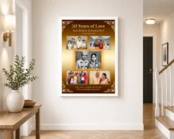 parents anniversary golden 50th jubilee wishes celebration photo frame 01 white 2