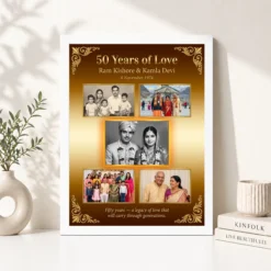 parents anniversary golden 50th jubilee wishes celebration photo frame 01 white 4