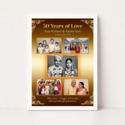 parents anniversary golden 50th jubilee wishes celebration photo frame 01 white main