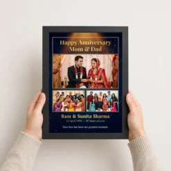 parents anniversary mom dad romantic rose together forever photo frame 02 black 3